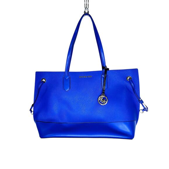 Michael Kors Trista Royal Blue Large Drawstring Tote with Zip Pouch NWOT - Picture 2 of 7